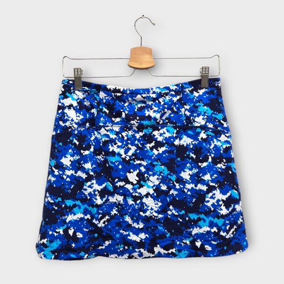 IBKUL Golf Women's Skort Print (Blue/Navy/White) - Small - Picture 2 of 2